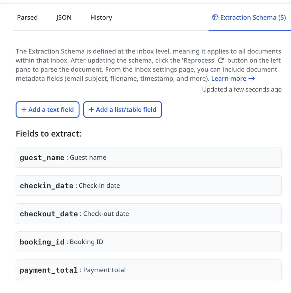 Automating Data Extraction from Hotel Bookings and Travel Itineraries