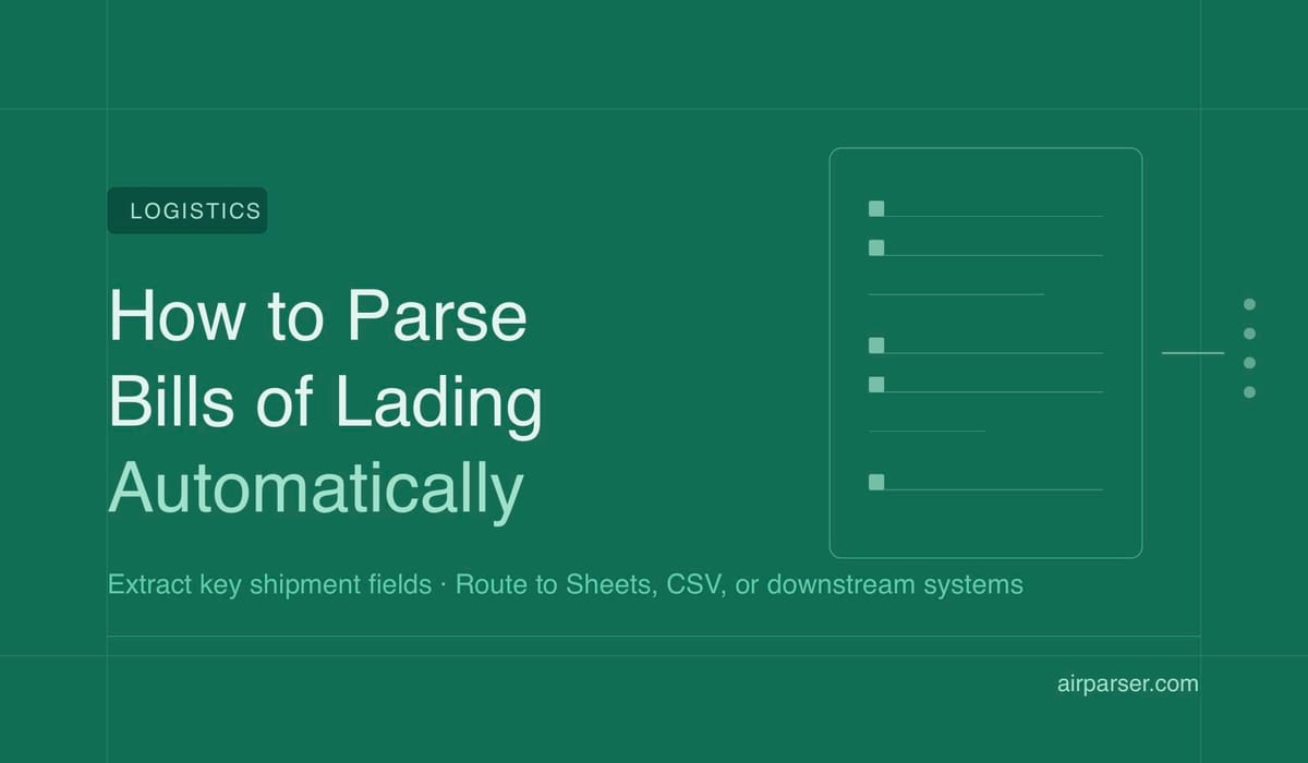 How to Parse Bills of Lading Automatically