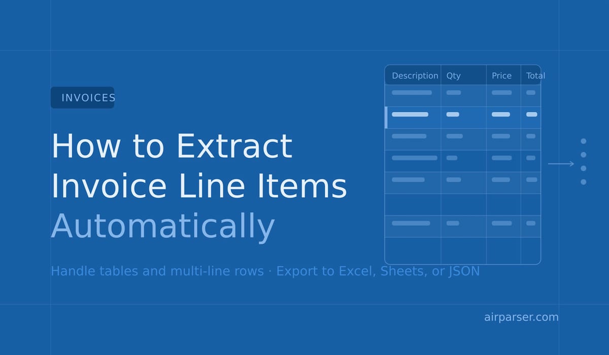 How to Extract Invoice Line Items from PDFs Automatically