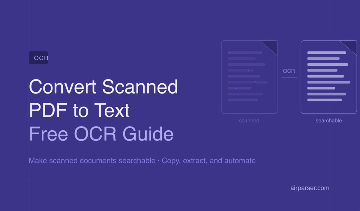 Convert Scanned PDF to Text (Free OCR Guide)