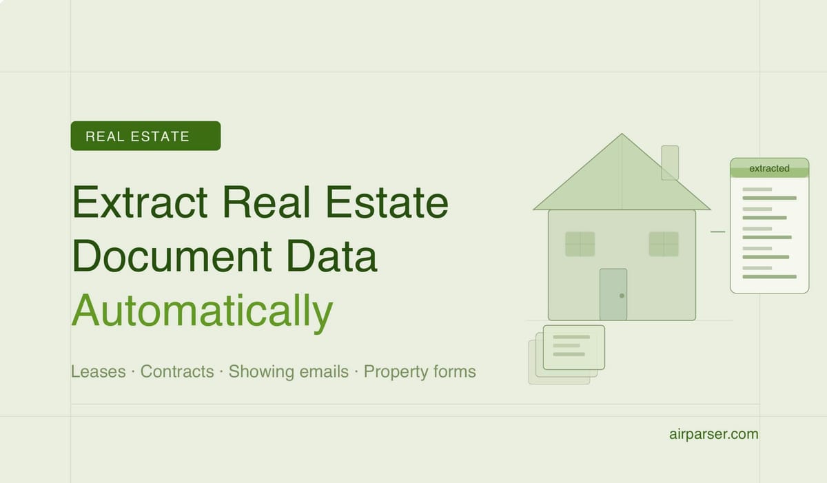 How to Extract Data from Real Estate Documents Automatically