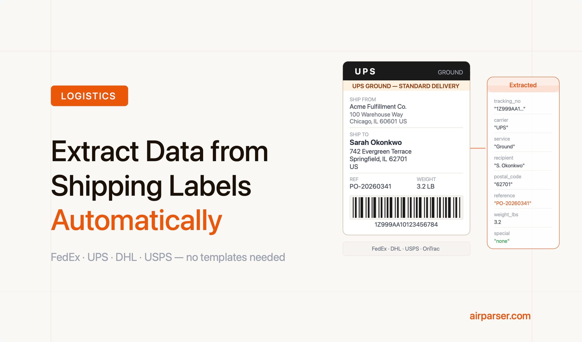 How to Extract Data from Shipping Labels Automatically