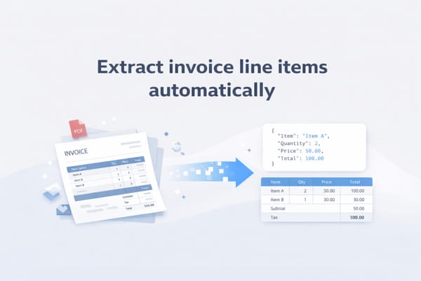 How to Extract Invoice Line Items from PDFs Automatically