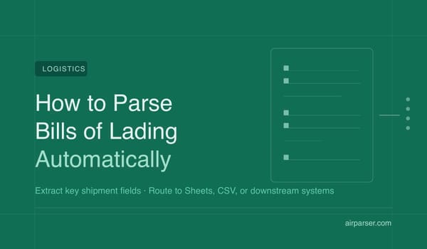 How to Parse Bills of Lading Automatically
