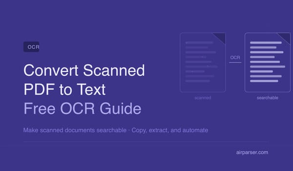 Convert Scanned PDF to Text (Free OCR Guide)