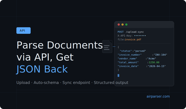 How to Parse Documents via API and Get Structured JSON Back
