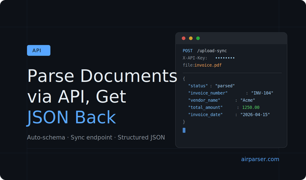How to Parse Documents via API and Get Structured JSON Back