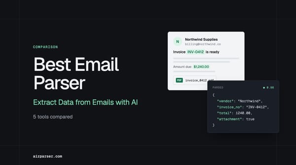 Best Email Parser in 2026: Extract Data from Emails with AI