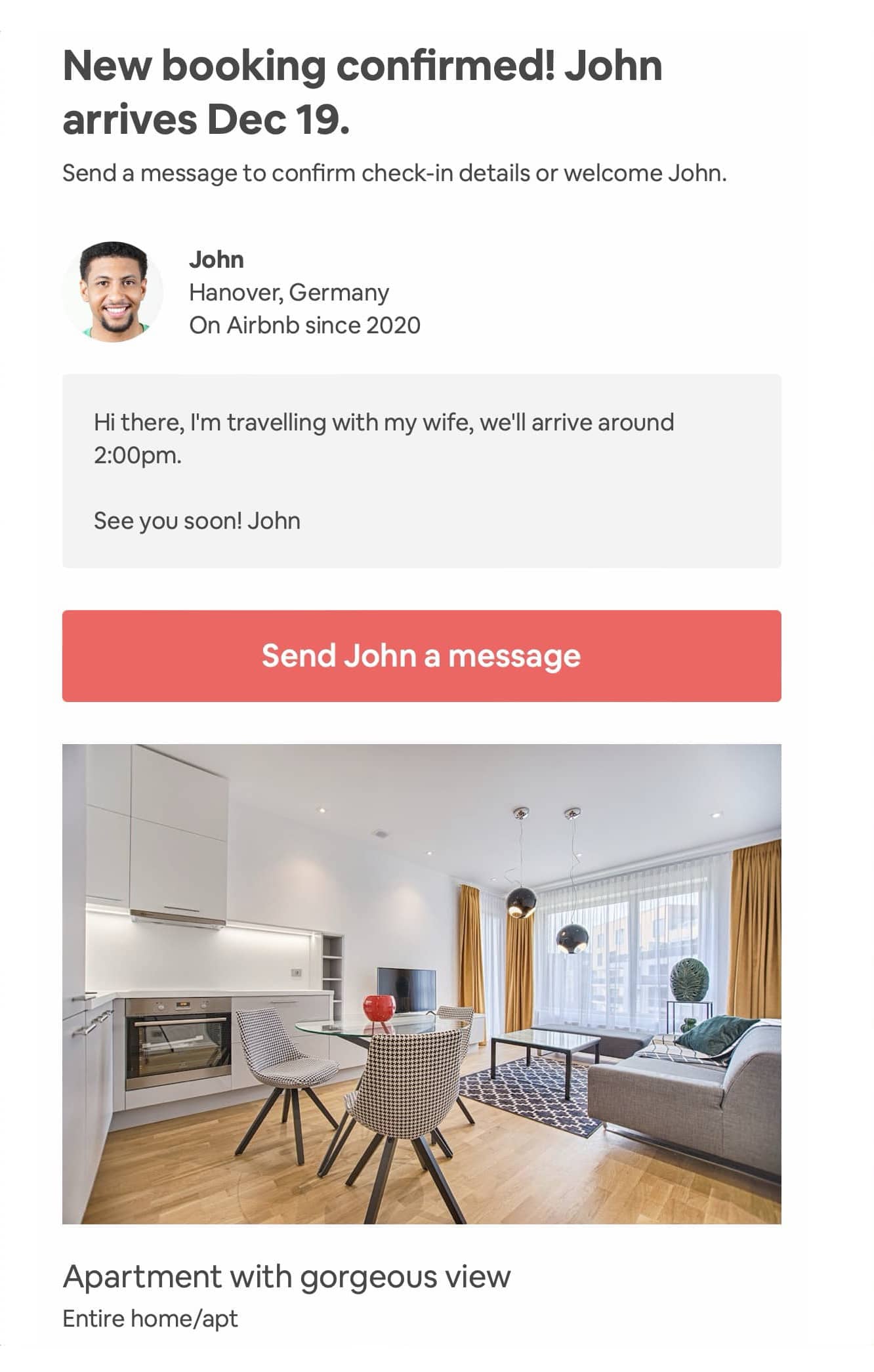Airbnb email